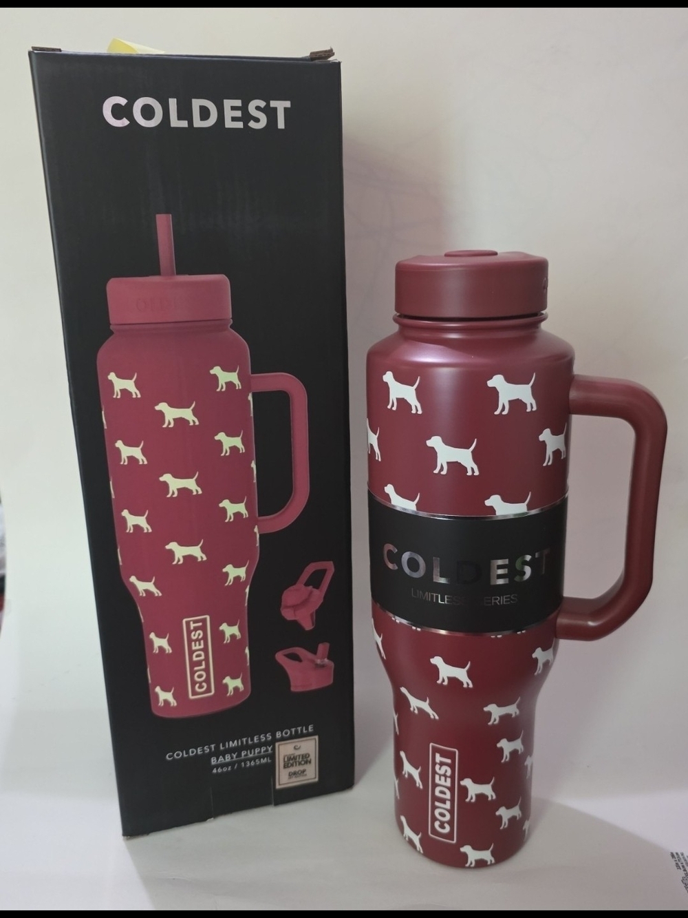 46oz Coldest Limitless Ultra Water Bottle - Baby Puppy